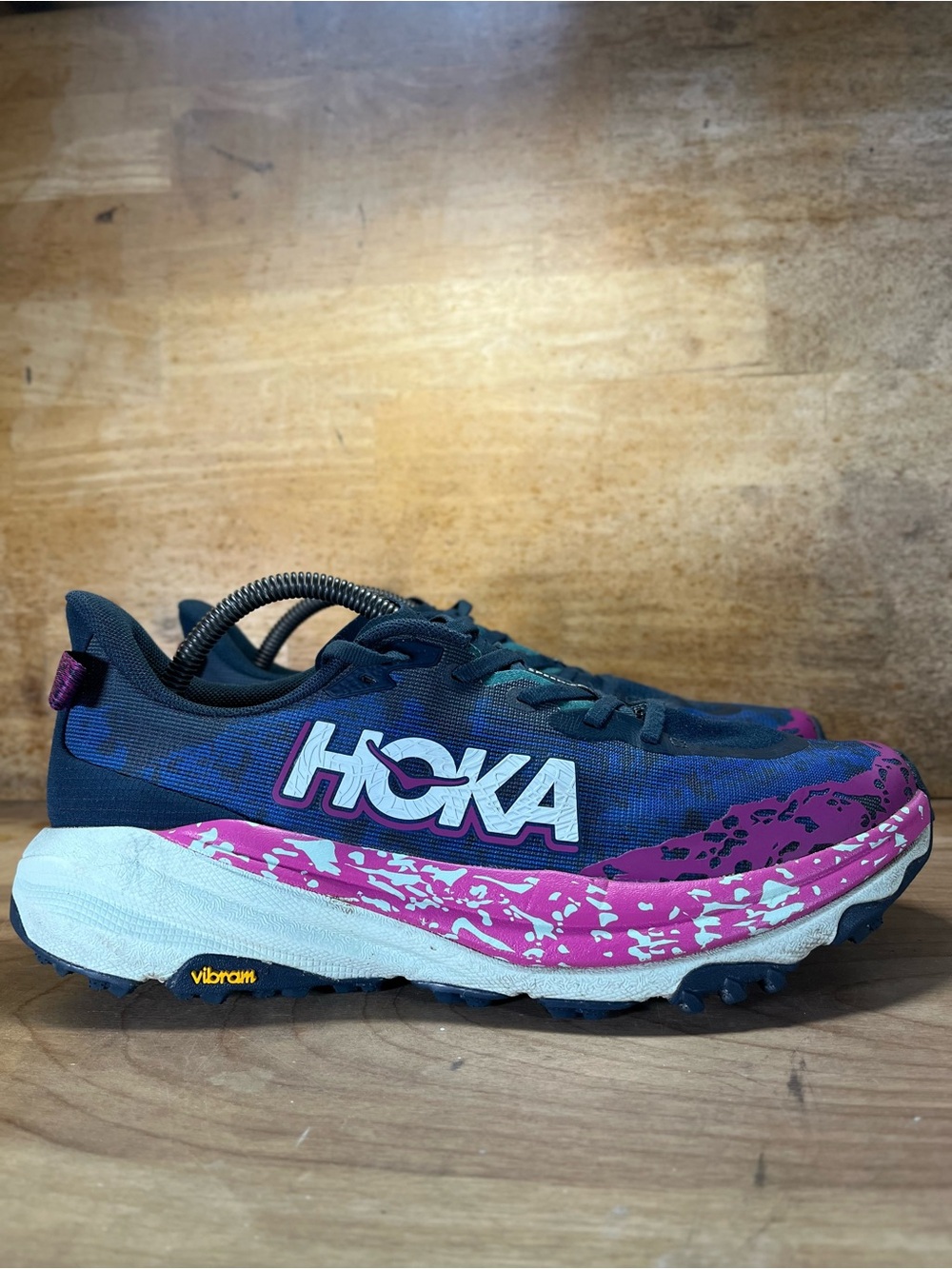Hoka One One SpeedGoat 6 Mens Size 10 Trail Running Shoes Sneakers Blue Purple - Picture 3 of 16